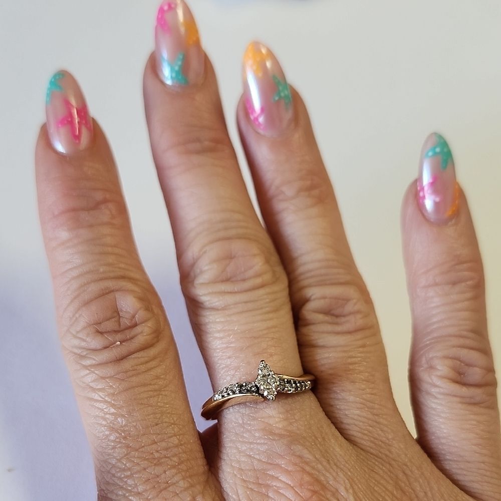 10K Diamond Engagement Ring Size 7.5